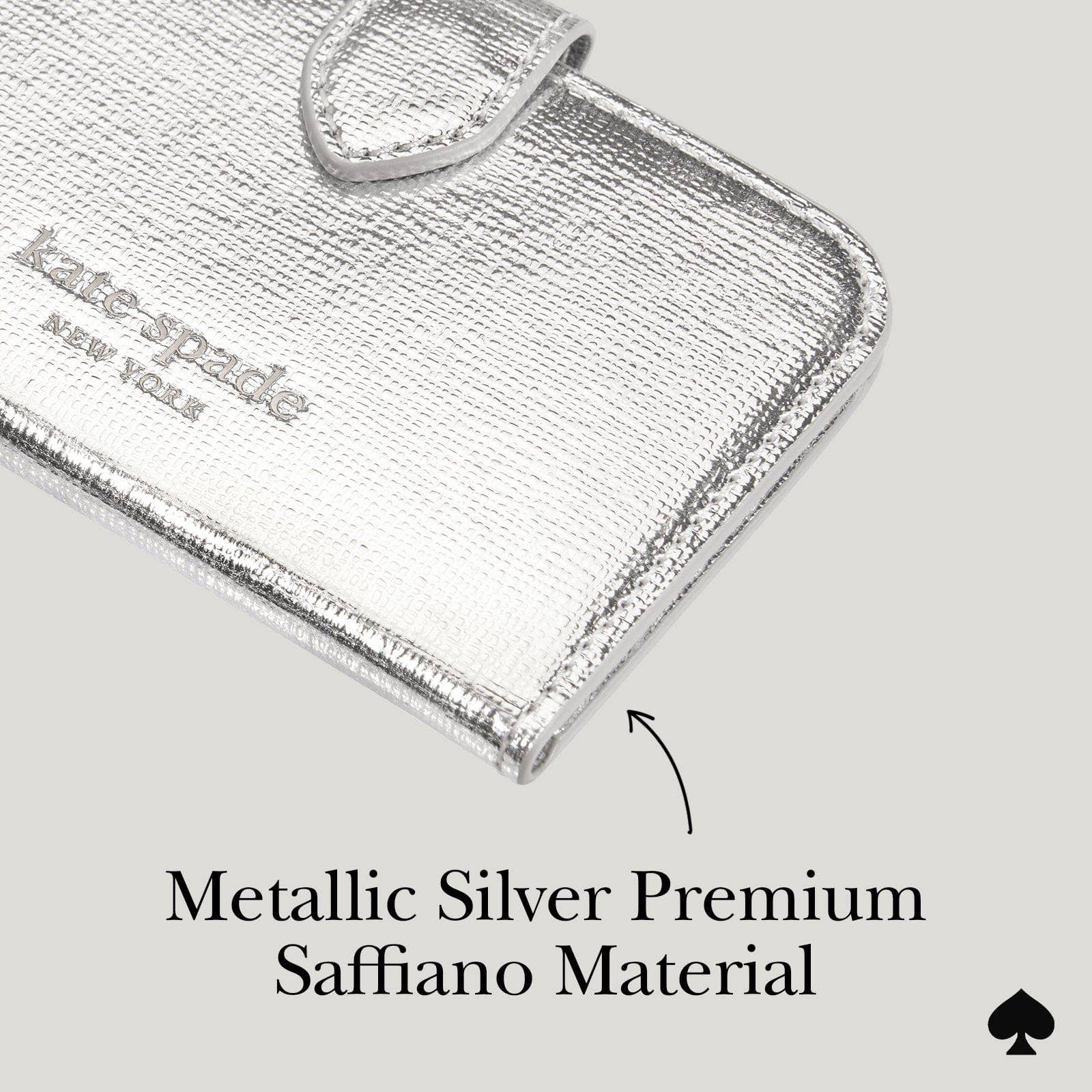 Kate Spade New York Morgan MagSafe Wallet Metallic Silver
