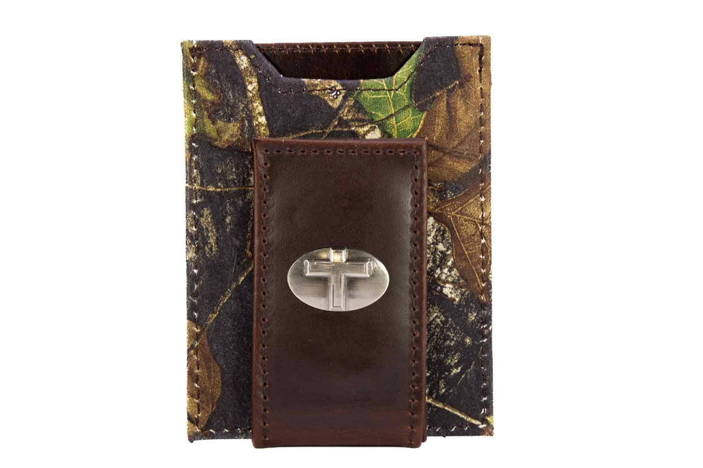 Christian Cross Magnetic Leather Slim Wallet
