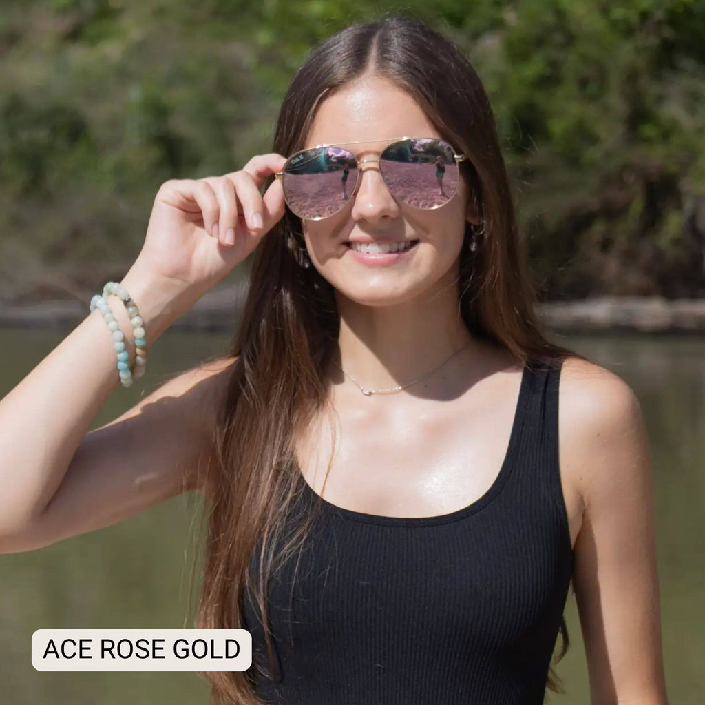ACE - Unisex Aviator Sunglasses – Polarized Hair-Friendly by DAX Eyewear
