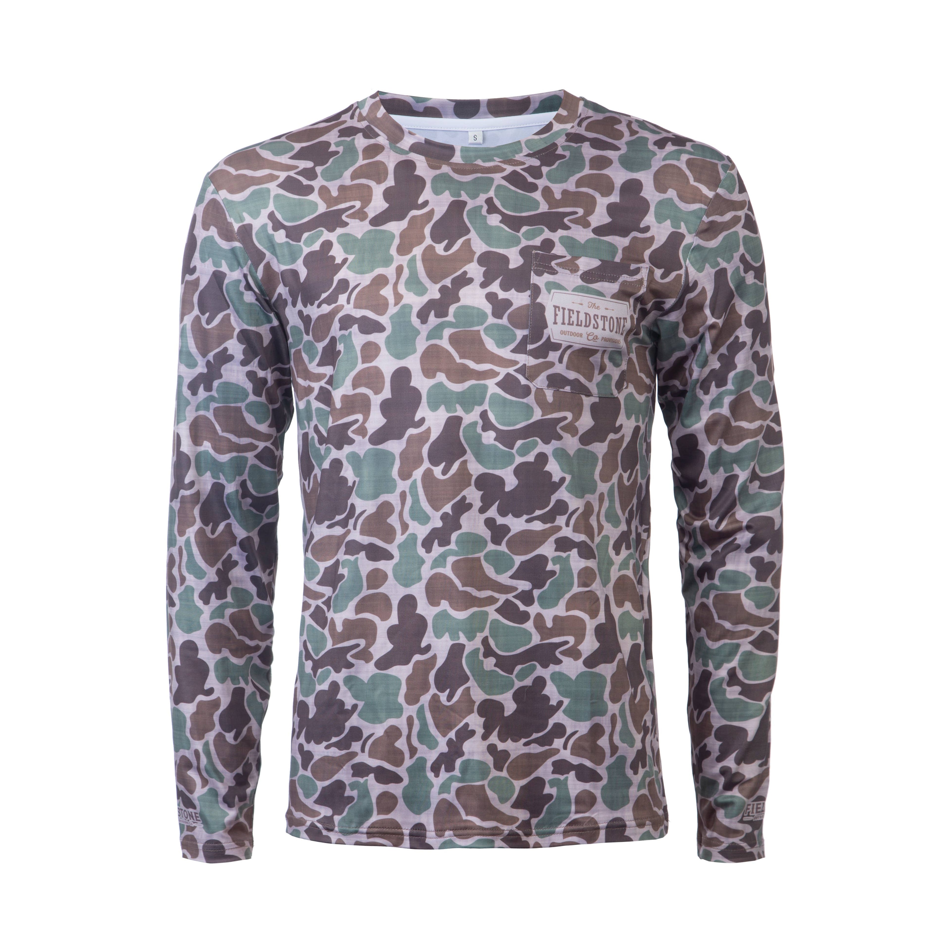 Fieldstone Dry-Fit Pocketed Long Sleeve Camo Tee