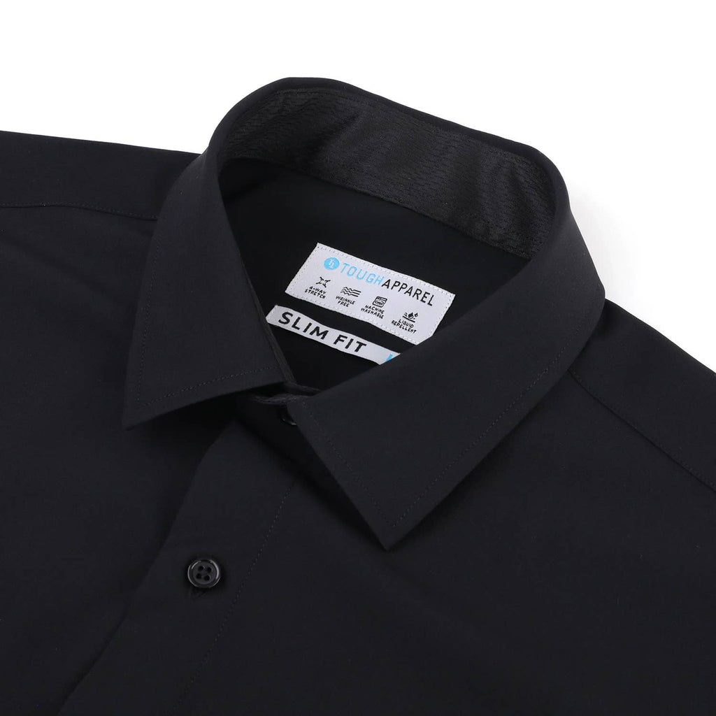 Hustle Performance Dress Shirt - Black Long Sleeve