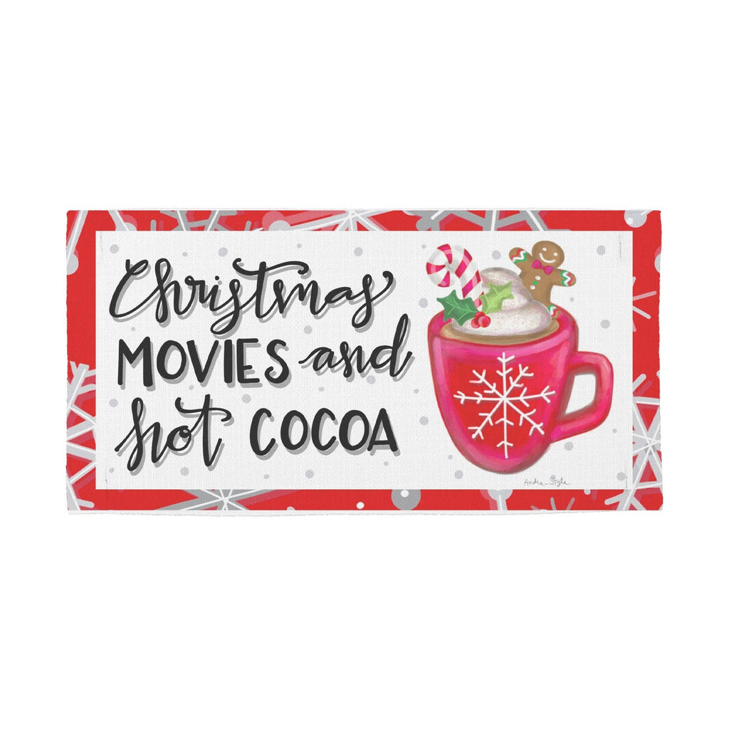LuckyBird Christmas Winter "Movies and Cocoa" Pillow Swap