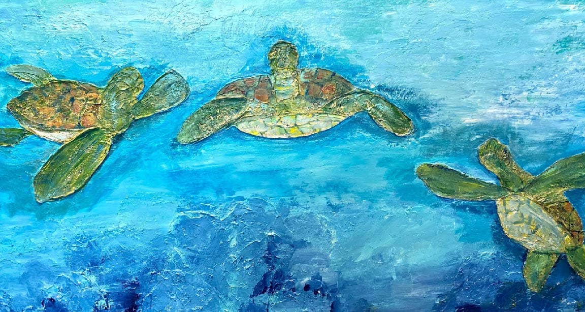 "Deep Blue Sea Turtles" on Lumbar Swap