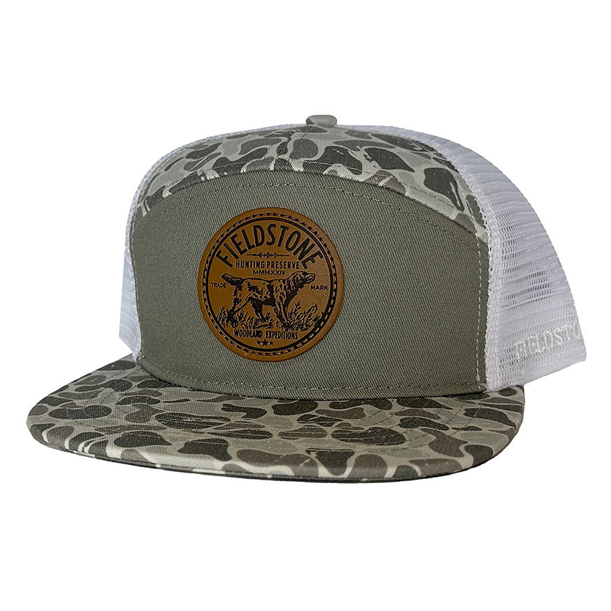 Fieldstone 7 Panel Marsh Camo Preserve Hat