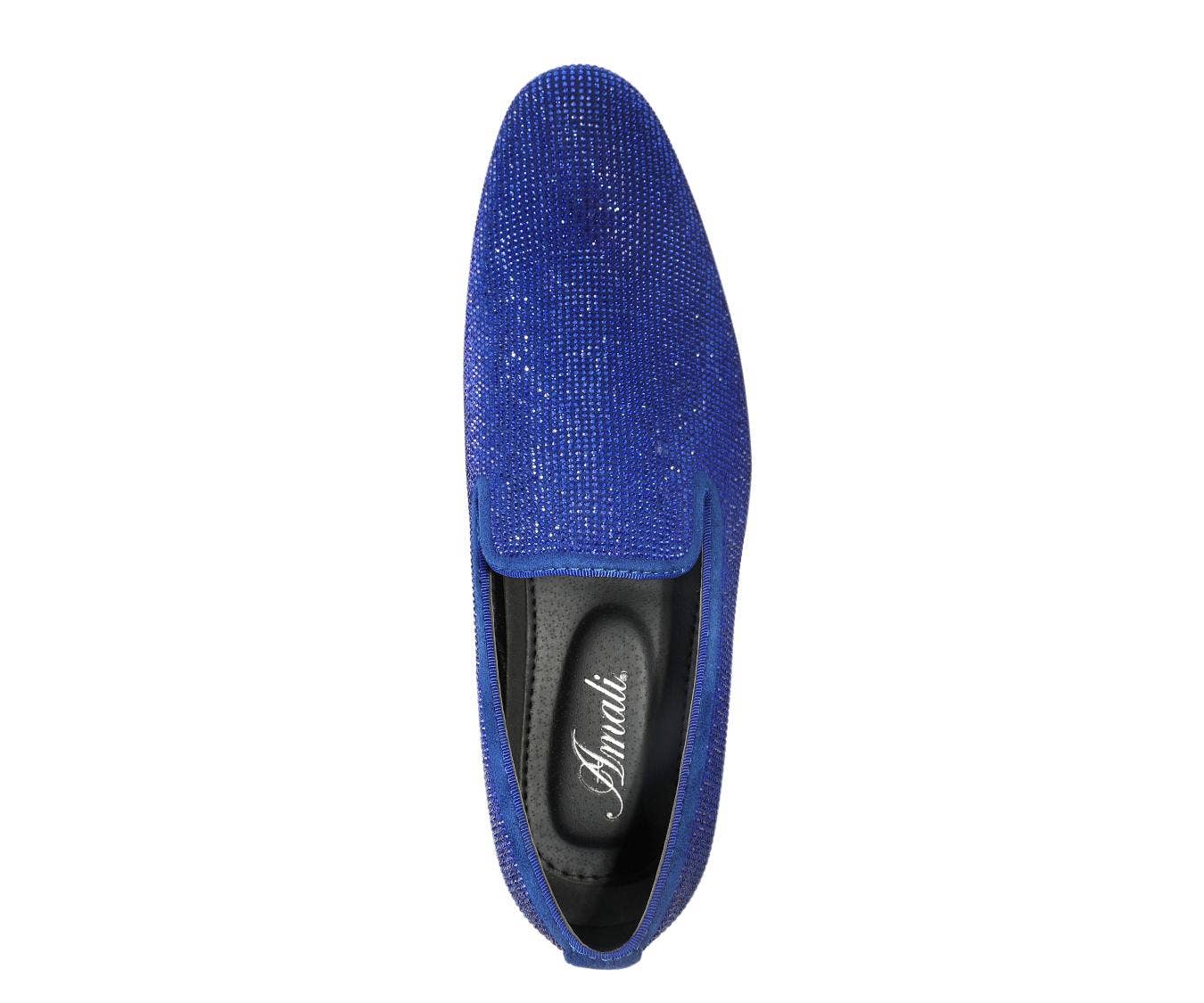 Dazzle Slip-On Dress Loafer - Royal Blue Embellished Rhinestone