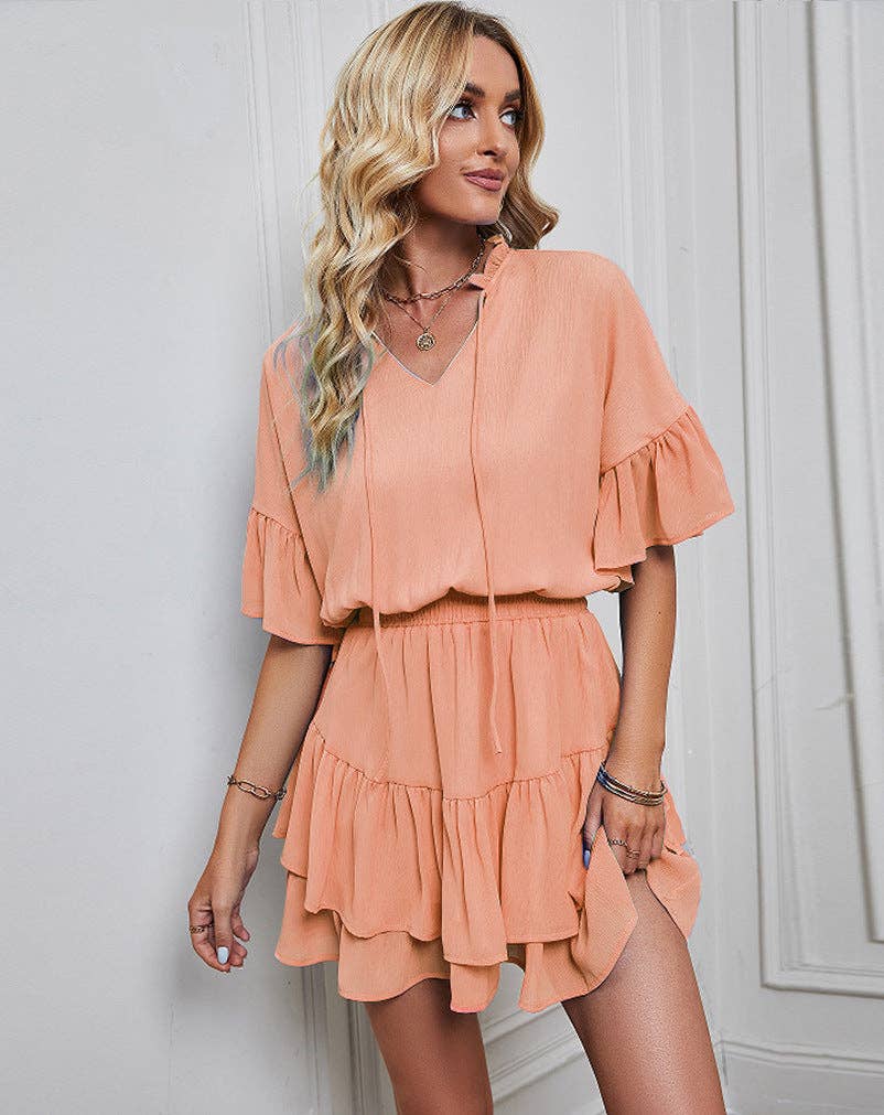 Flounce Daily Short Dress- FINAL SALE 50% OFF