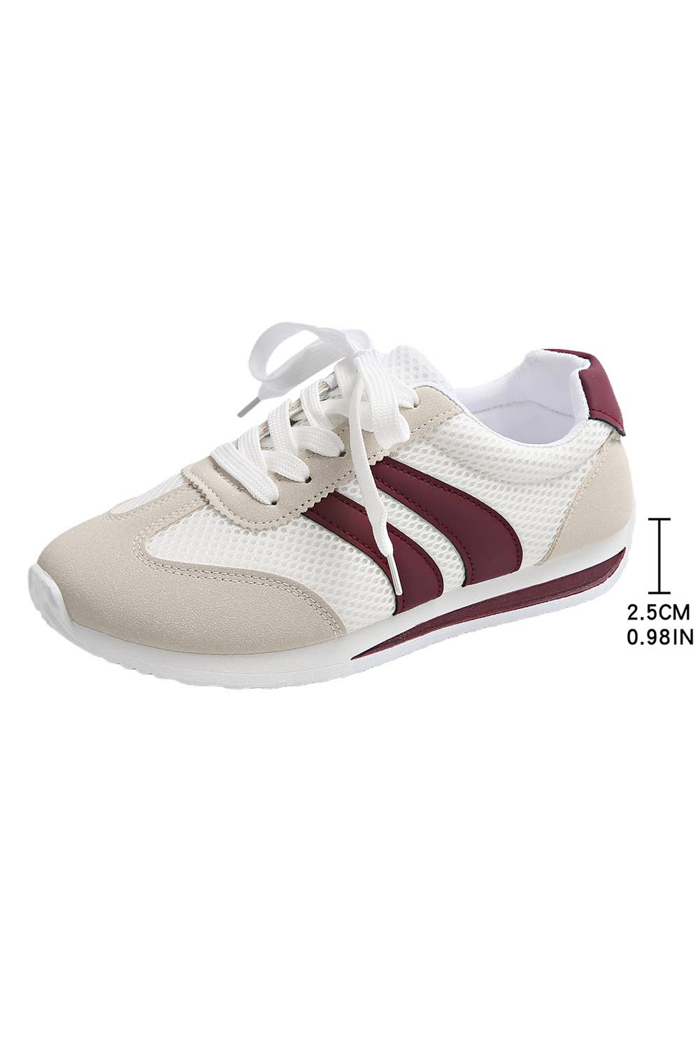 Colorblock Contrast PU Panel Sneakers