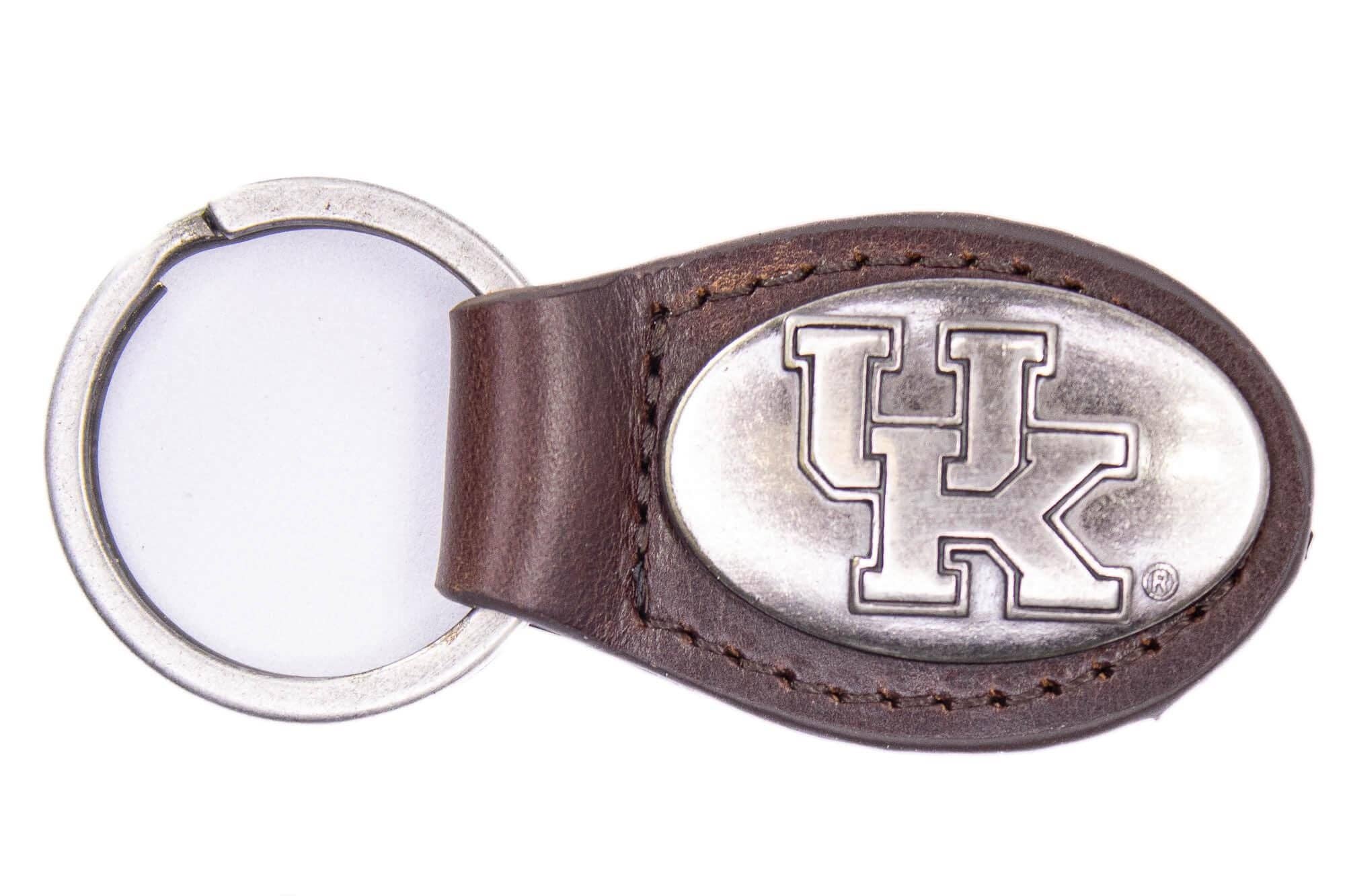 Kentucky Wildcats Oval Leather Key Fob.