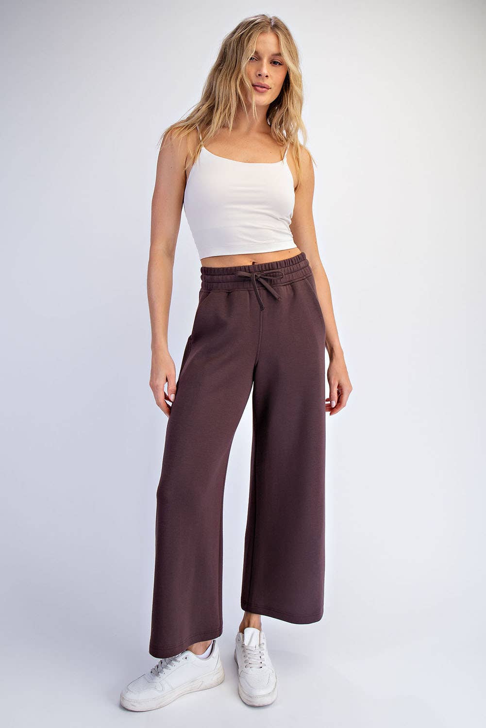 Modal Scuba Cropped Wide Pant - Rae Mode
