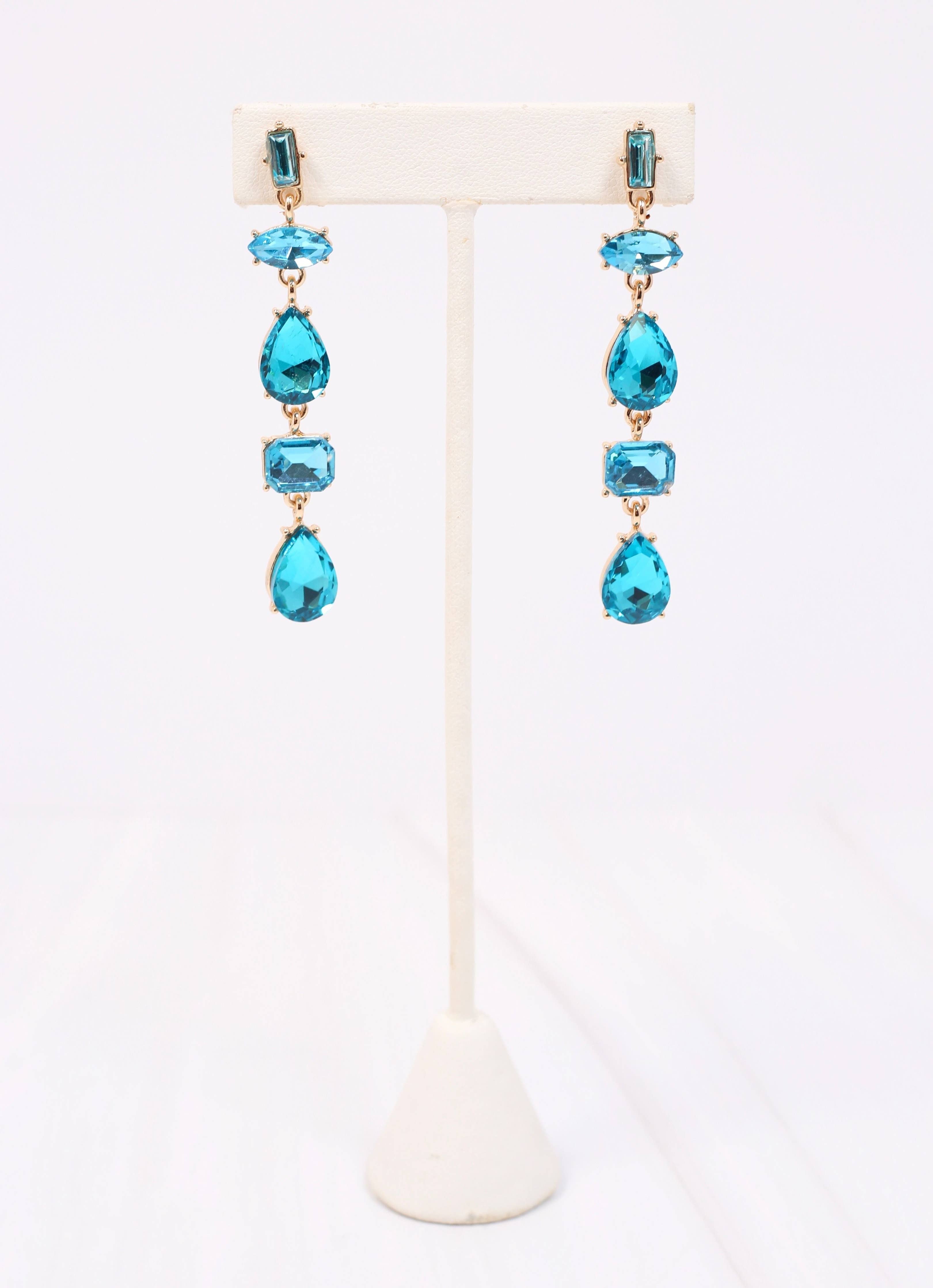 Timmins Stone Drop Earring BLUE