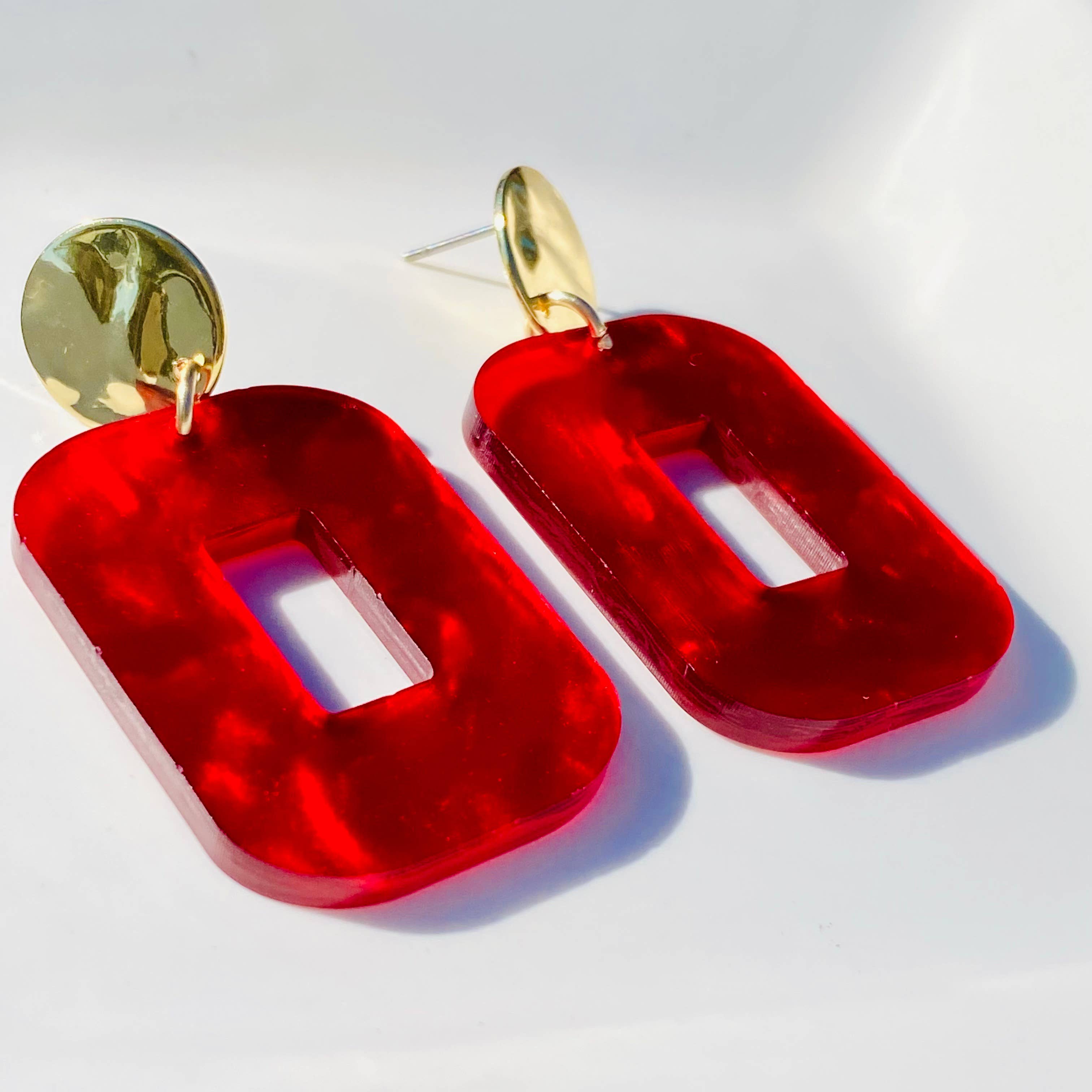 Holiday Scarlet Statement Earrings