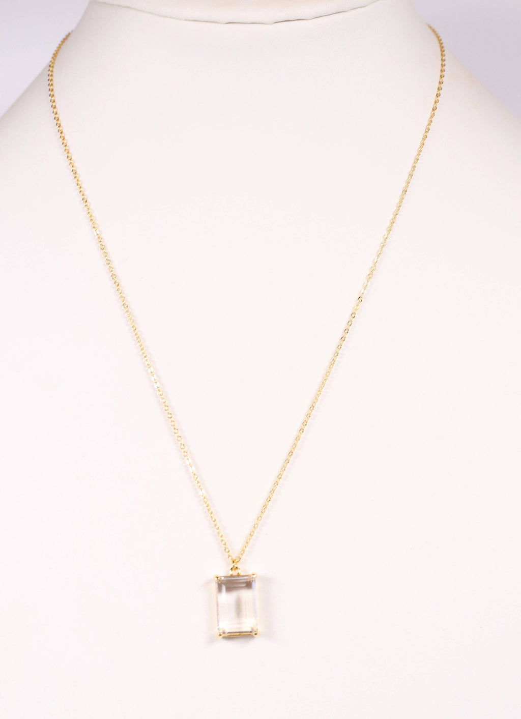 Lana Stone Drop Necklace - Clear