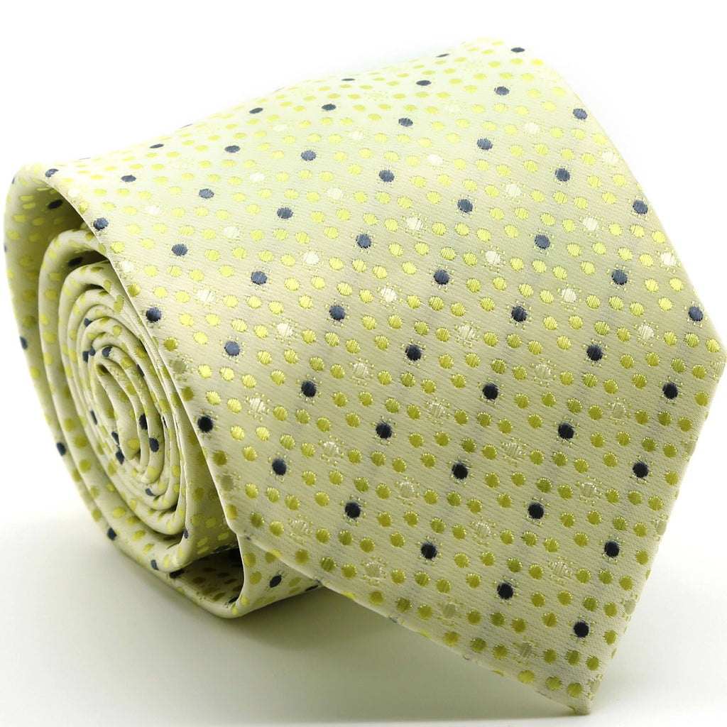 Classic Yellow Dot Necktie & Hanky Set