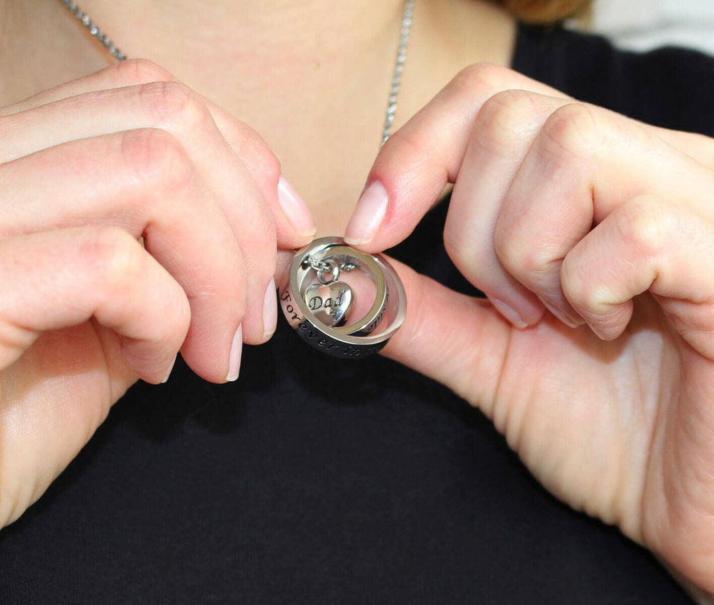 Memorial Jewelry Dad Forever in my Heart Necklace