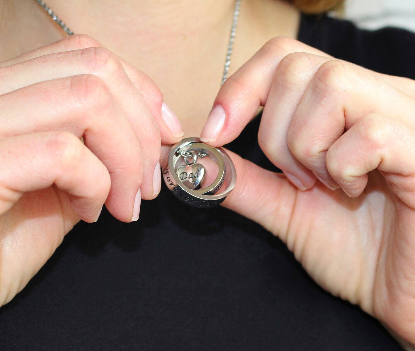 Memorial Jewelry Dad Forever in my Heart Necklace