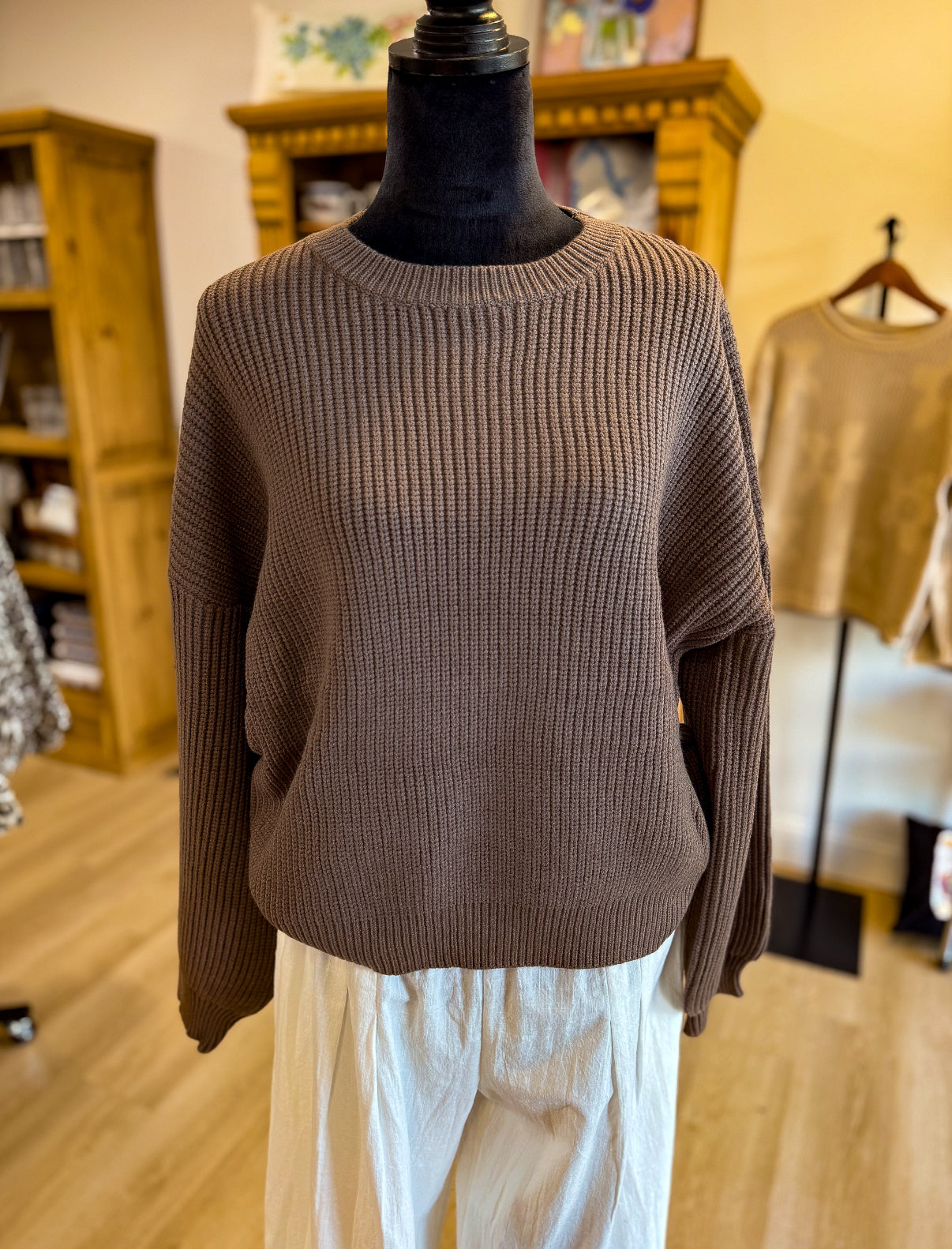 Carmen Oversized Oak Sweater