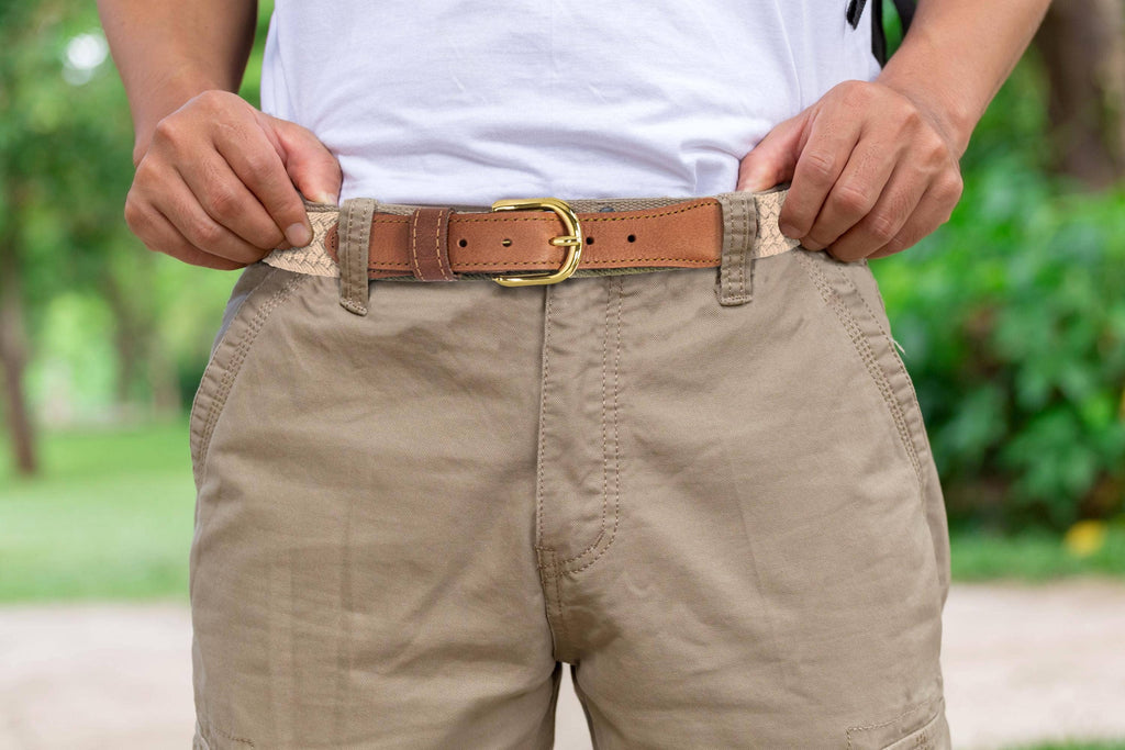 Men's Braided Natural Cotton Belt