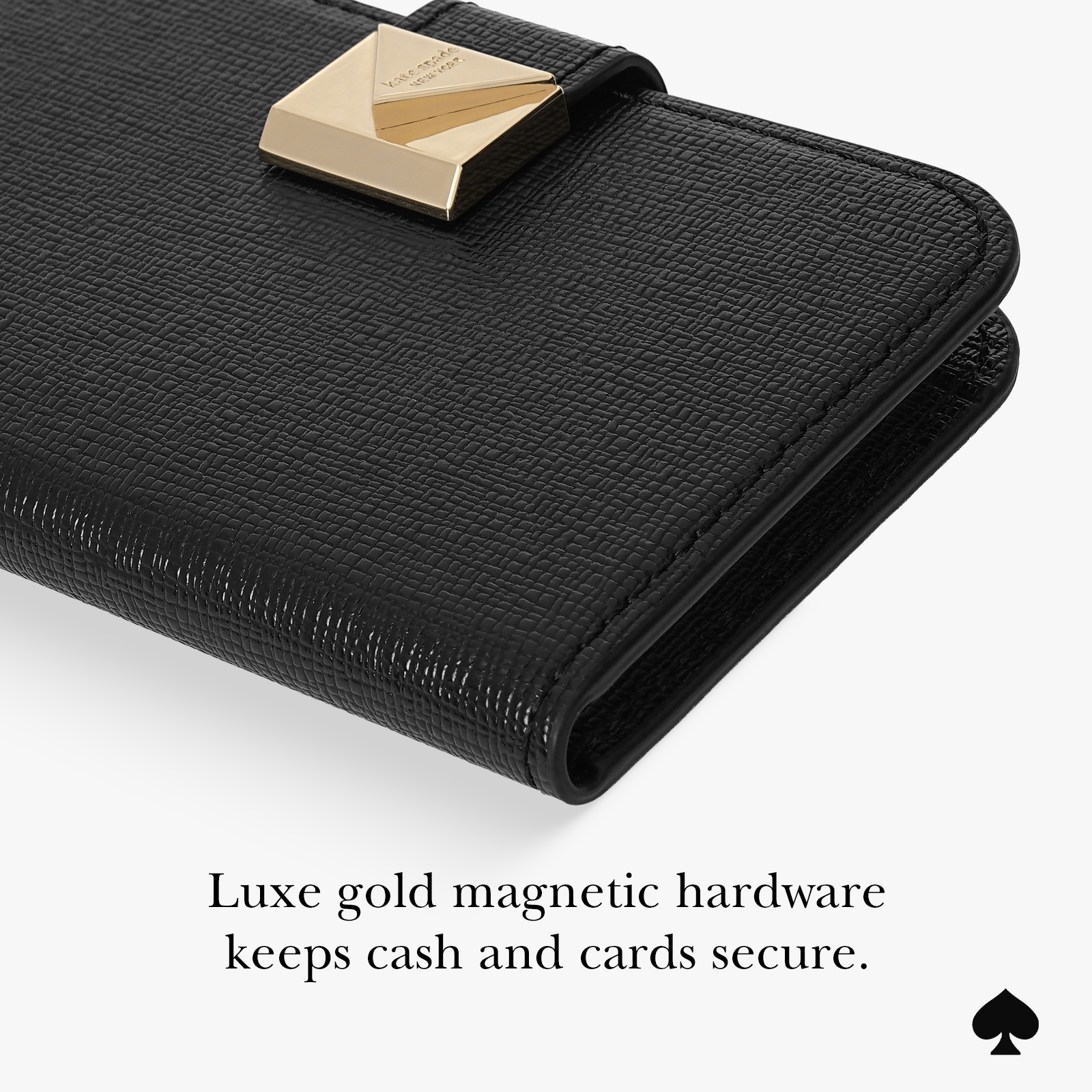 Kate Spade New York Black Deco MagSafe Wallet