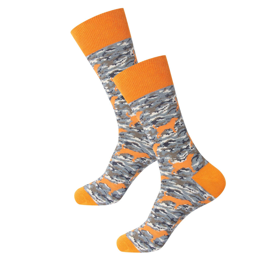 Barrel Down South - Bluetick Coonhound Tiger Stripe Camo Socks