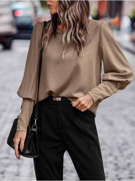 Pleated Blouse (Apricot)