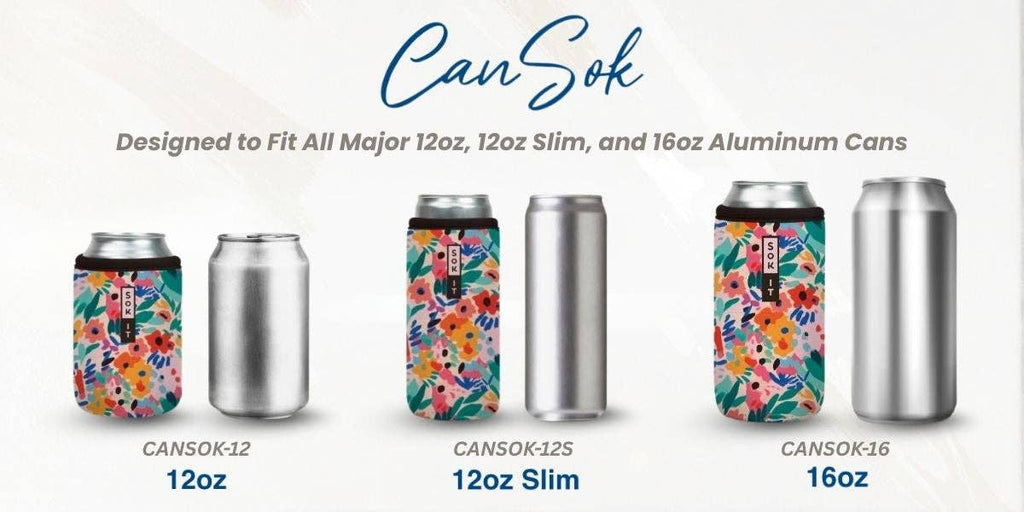 CanSok - Tropical Blooms 12 oz Slim cans