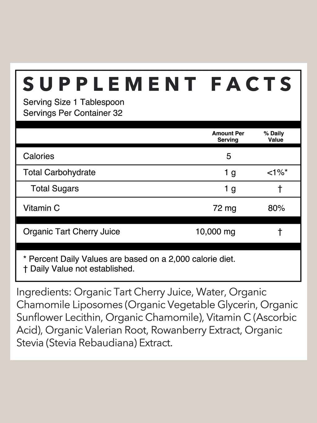 Tart Cherry Sleep Support | 16 oz | Rowe Casa Organics