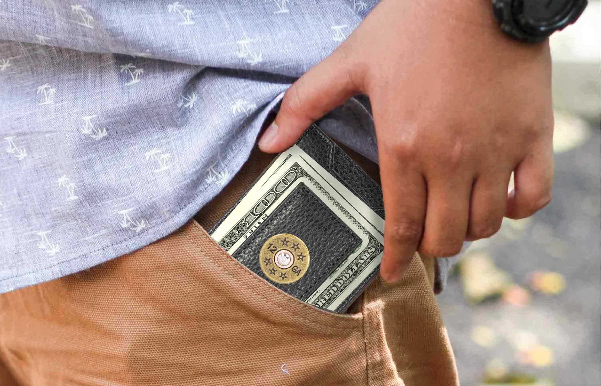 Shotshell Magnetic Leather Slim Wallet