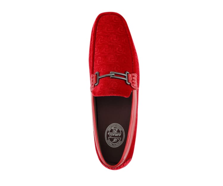 Roberto Slip-On Moccasin Loafer - Red