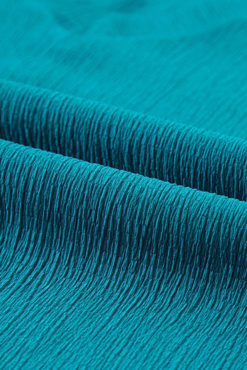 Sapphire Crinkled V Neck Wide Sleeve T-shirt- FINAL SALE 50% OFF