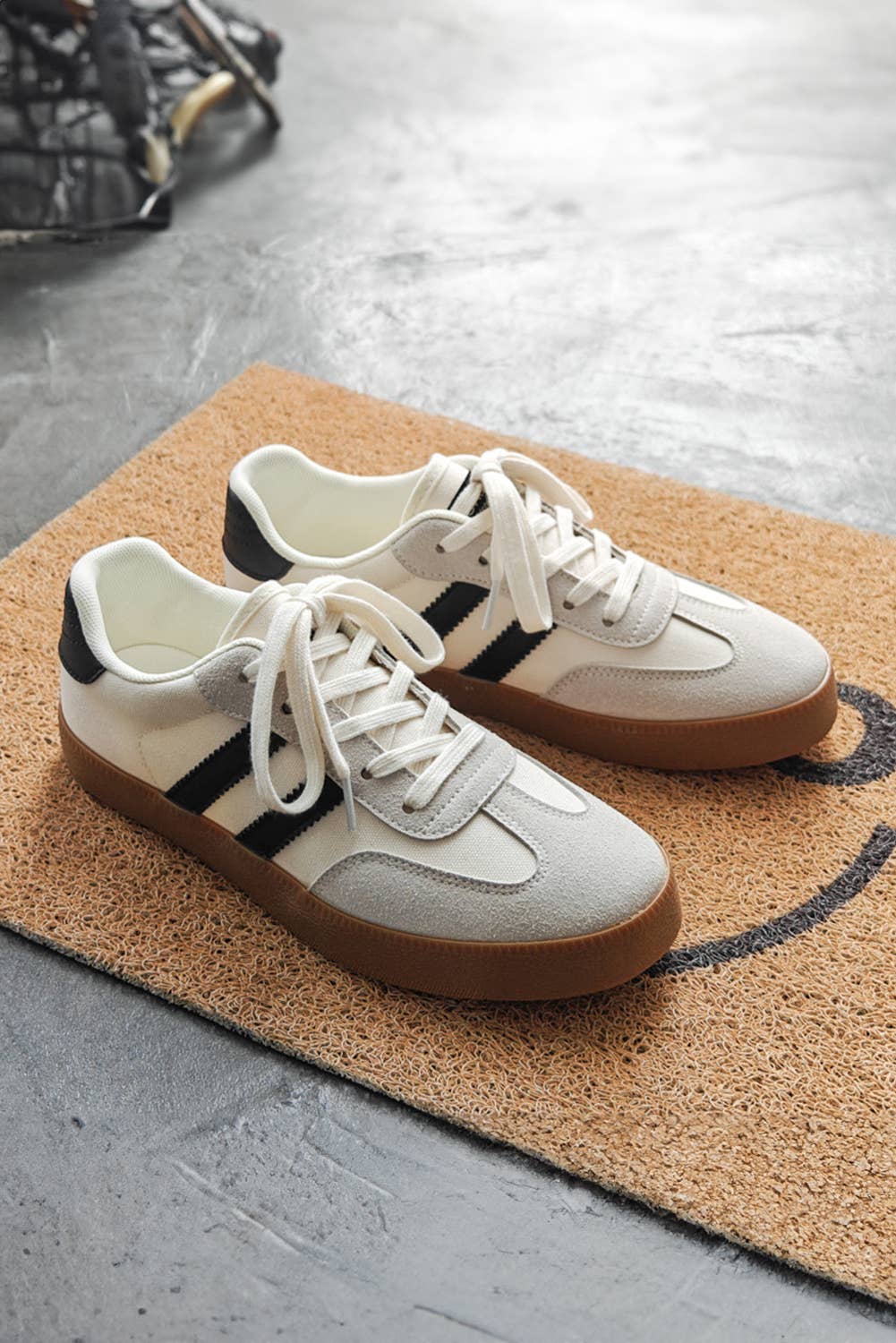 Striped Flat Sneakers