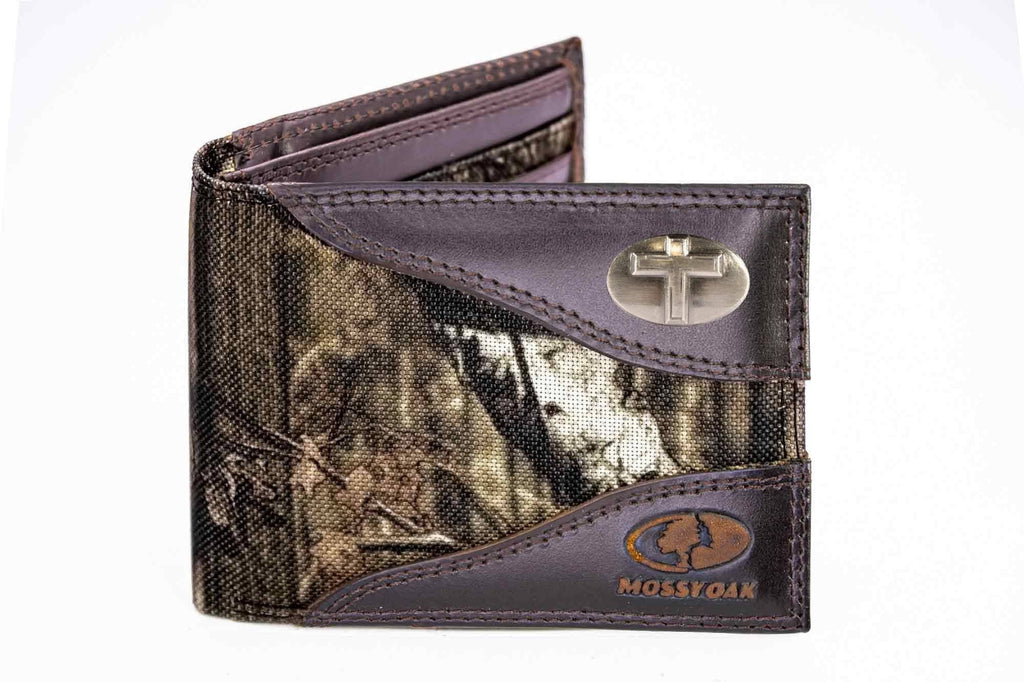 Christian Cross Leather Bifold Wallet