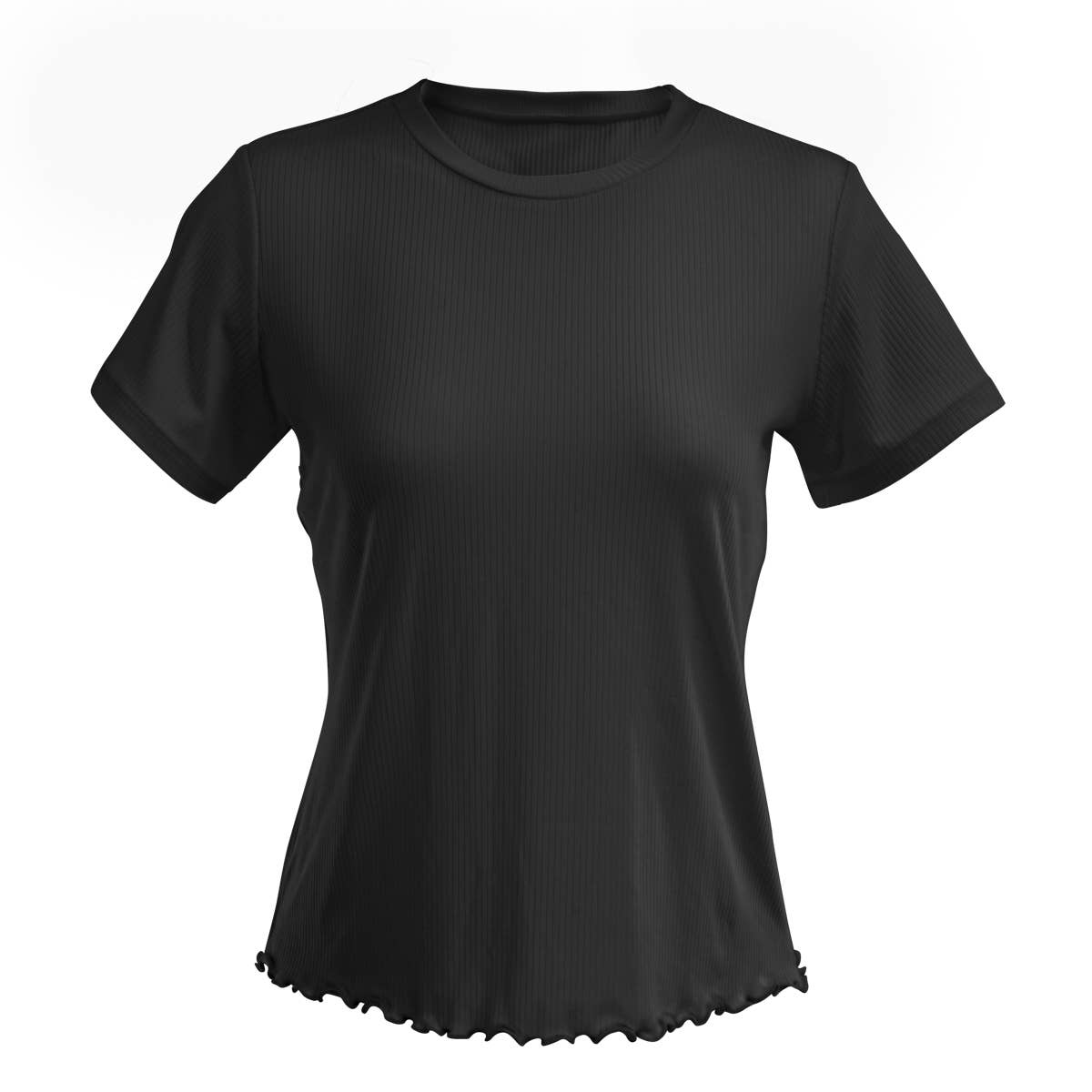 Black Bliss Pajama Top | Soft Rib-Knit PJ Shirt