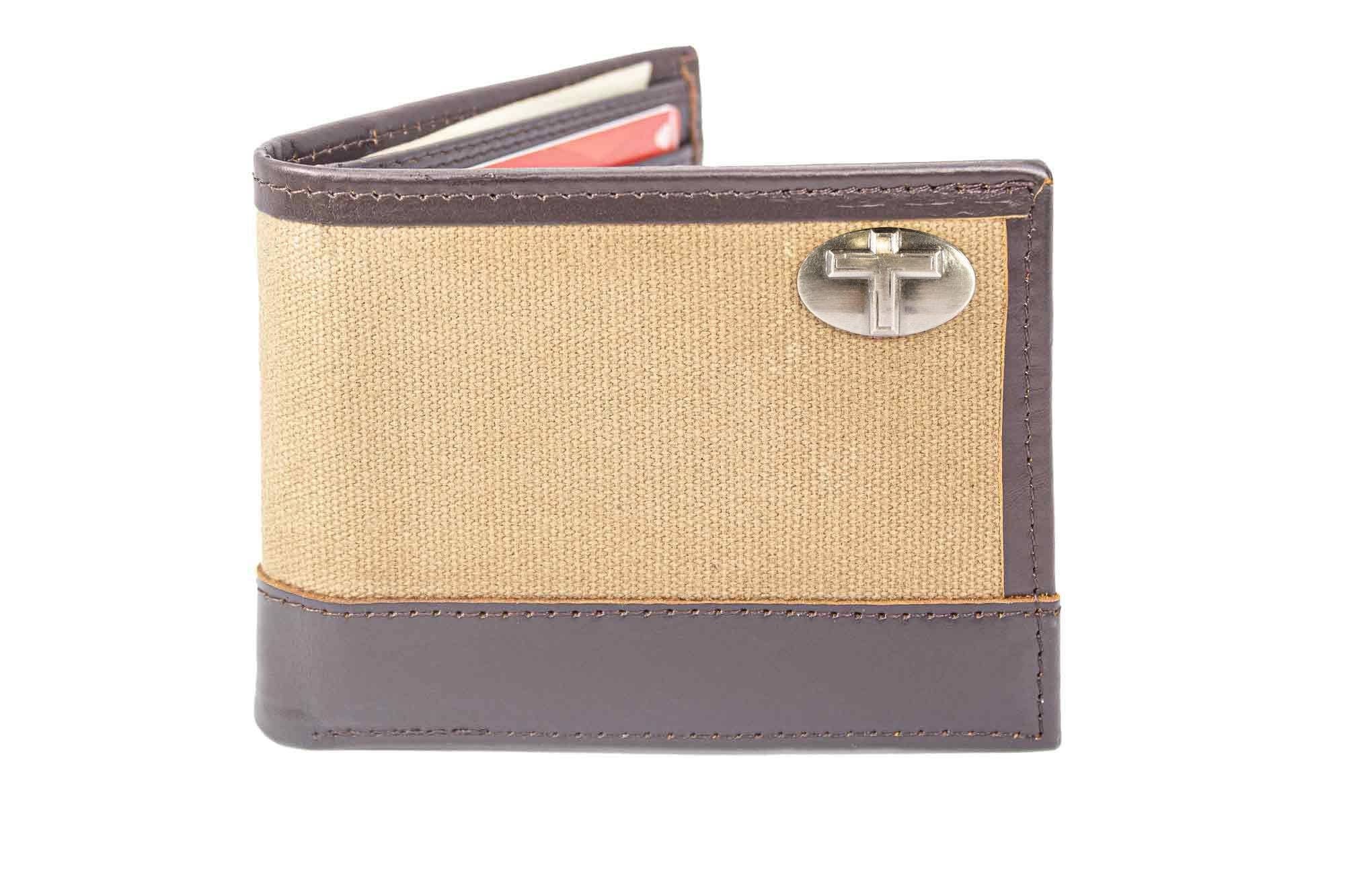 Christian Cross Leather Bifold Wallet