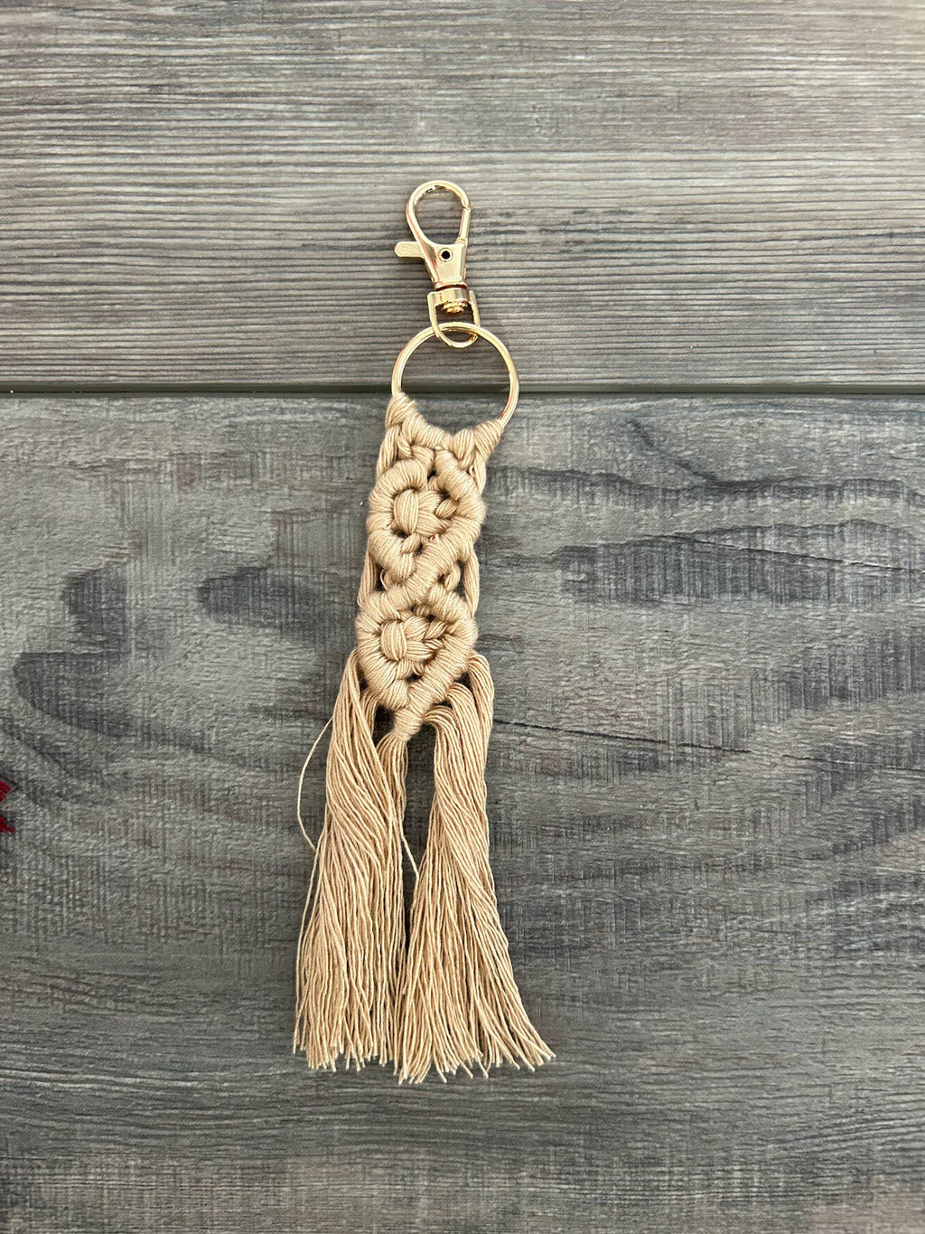 Boho Cotton Cord Macrame Keychain