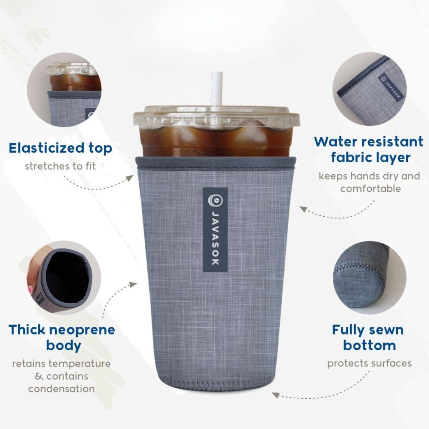 JavaSok - Abstract Floral 30-32 oz