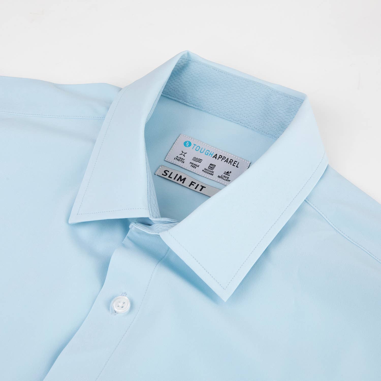 Hustle Performance Dress Shirt - Blue Long Sleeve