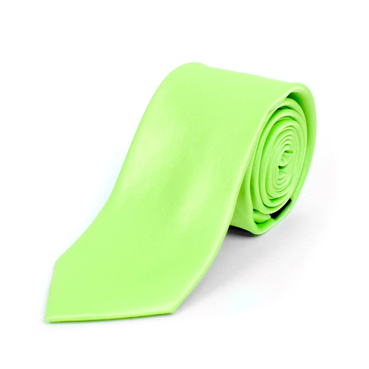 Poly Satin Solid 2.5" Slim Tie