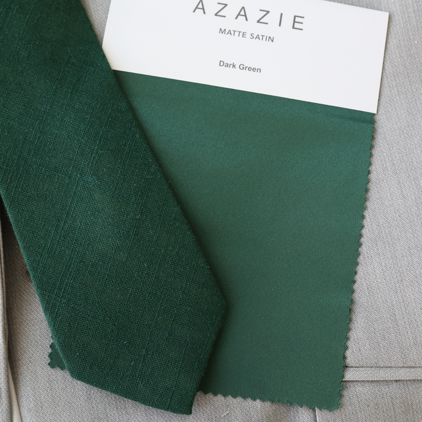 Hudson Two-Tone Hunter Green Solid & Floral Tail Tie
