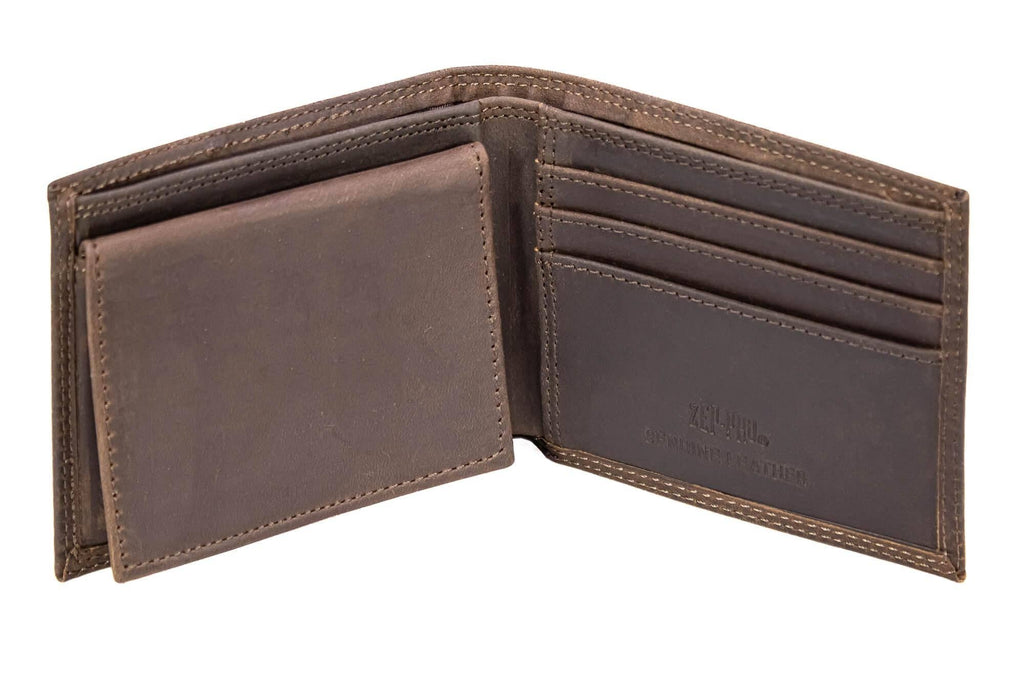 Bass Men's Bifold Woven Patch Leather Wallet.