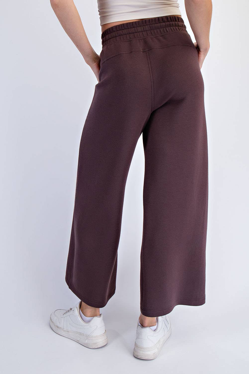 Modal Scuba Cropped Wide Pant - Rae Mode