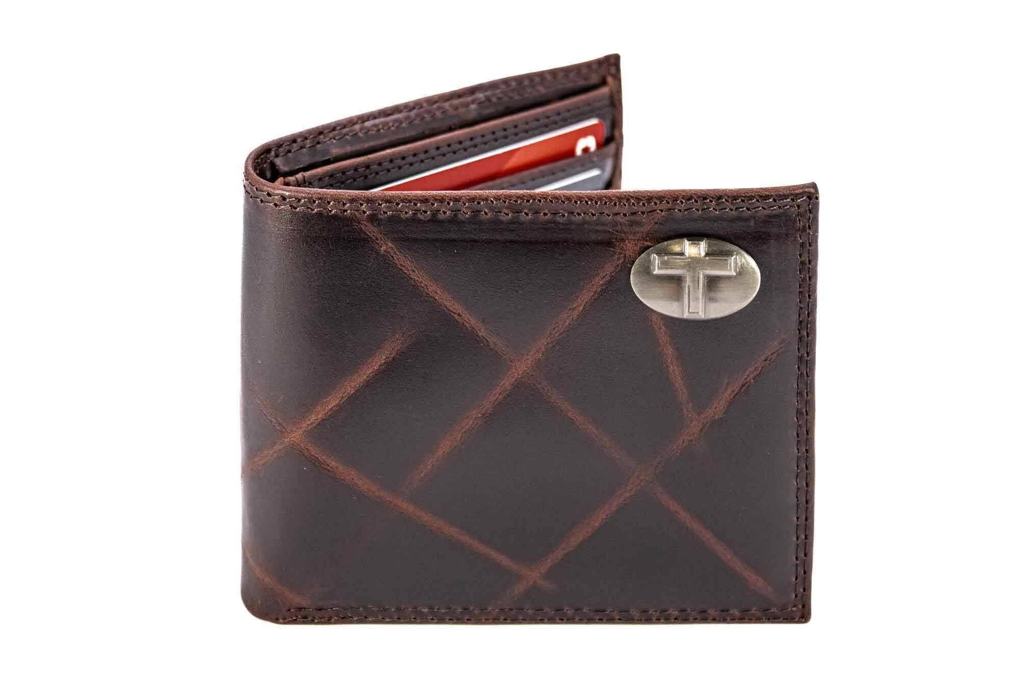 Christian Cross Leather Bifold Wallet
