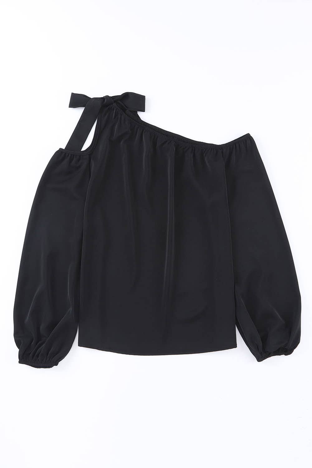 Knotted Asymmetric Off Shoulder Blouse- FINAL SALE 50% OFF