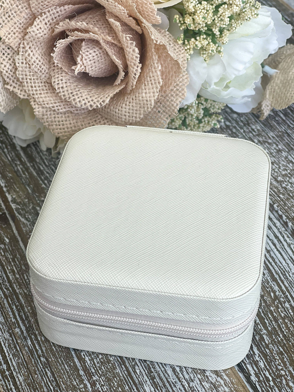 Travel Jewelry Box "Off White"