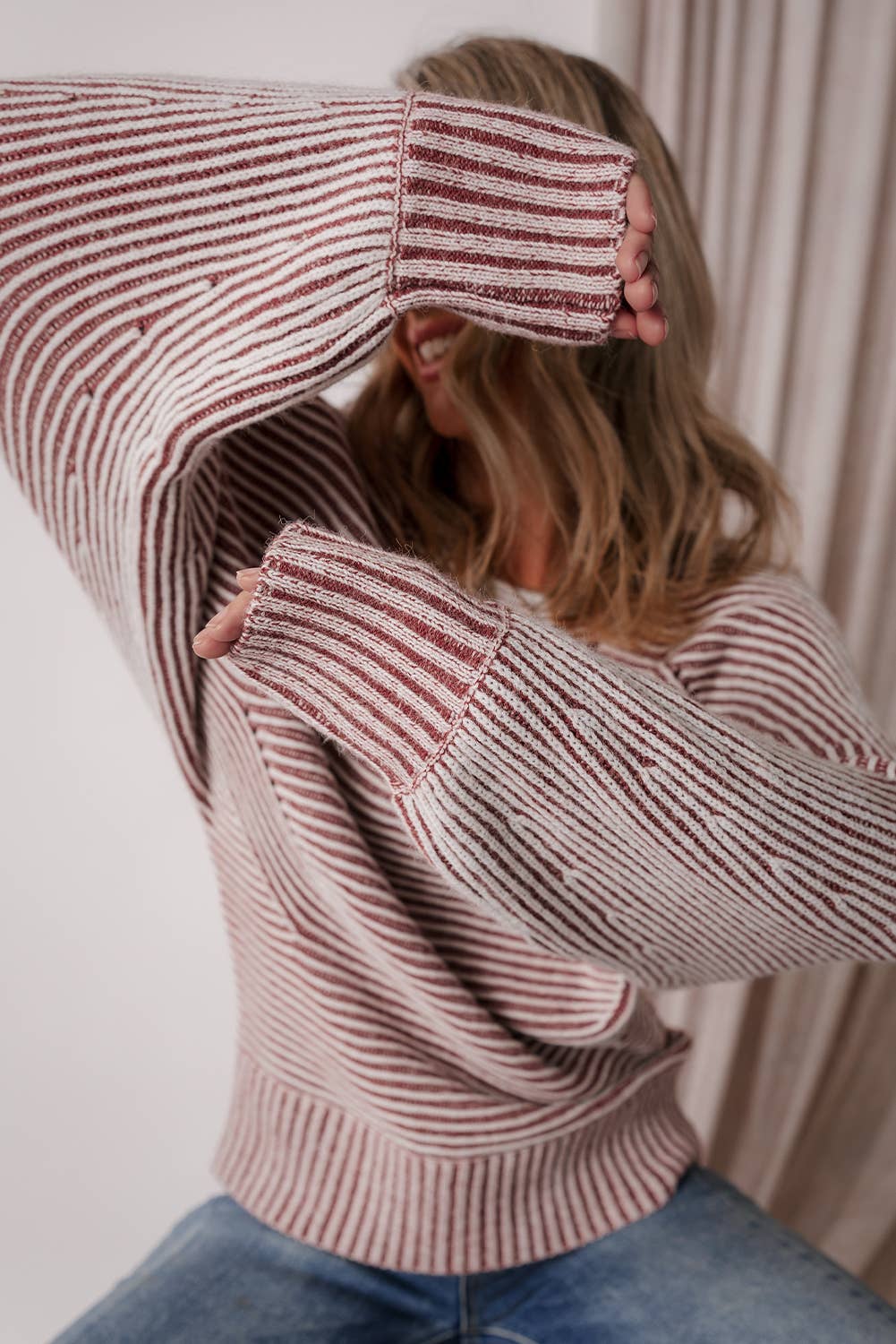 Katelynn Ribbed Knit Baggy Sweater