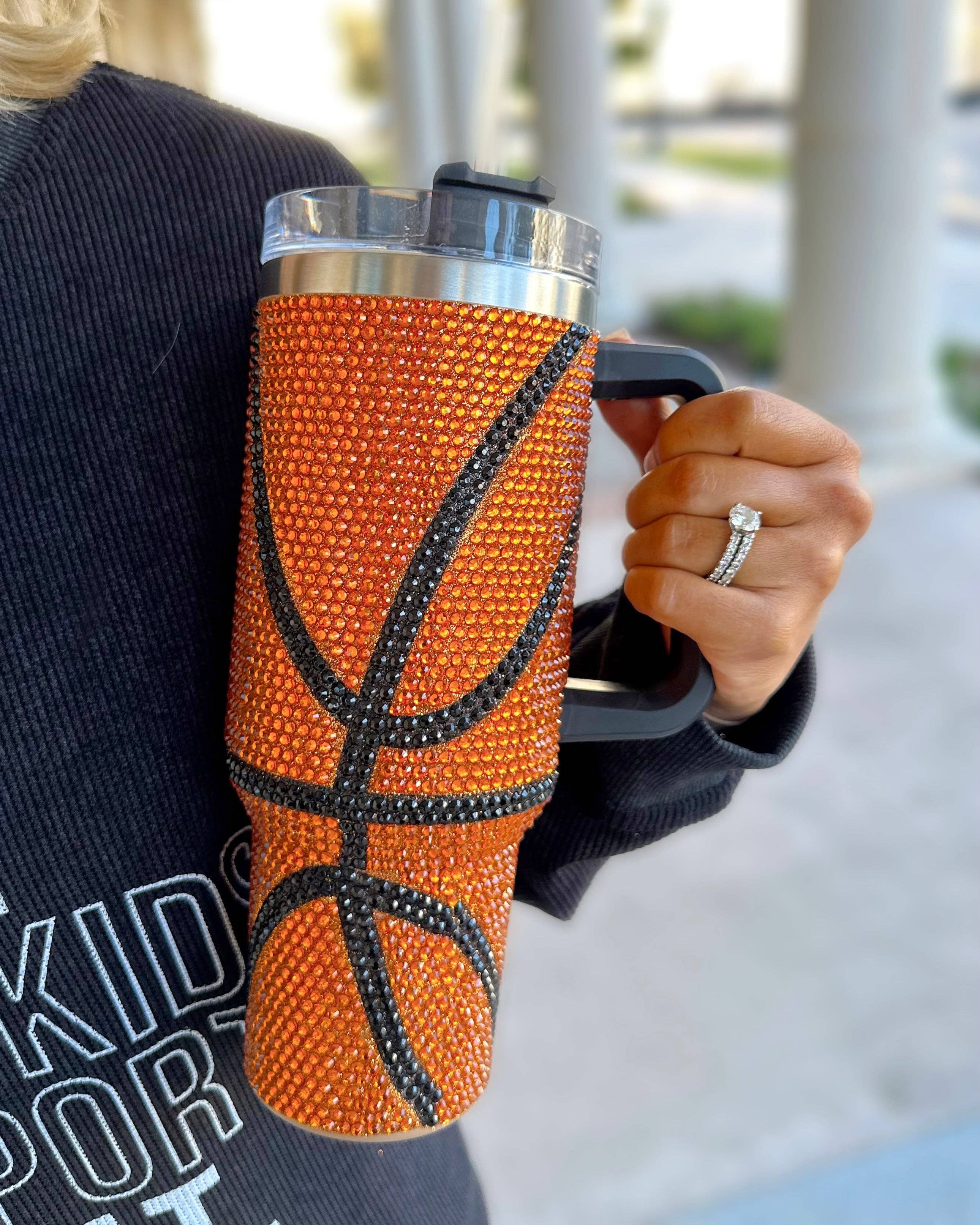 40 Oz. Crystal Basketball Tumbler