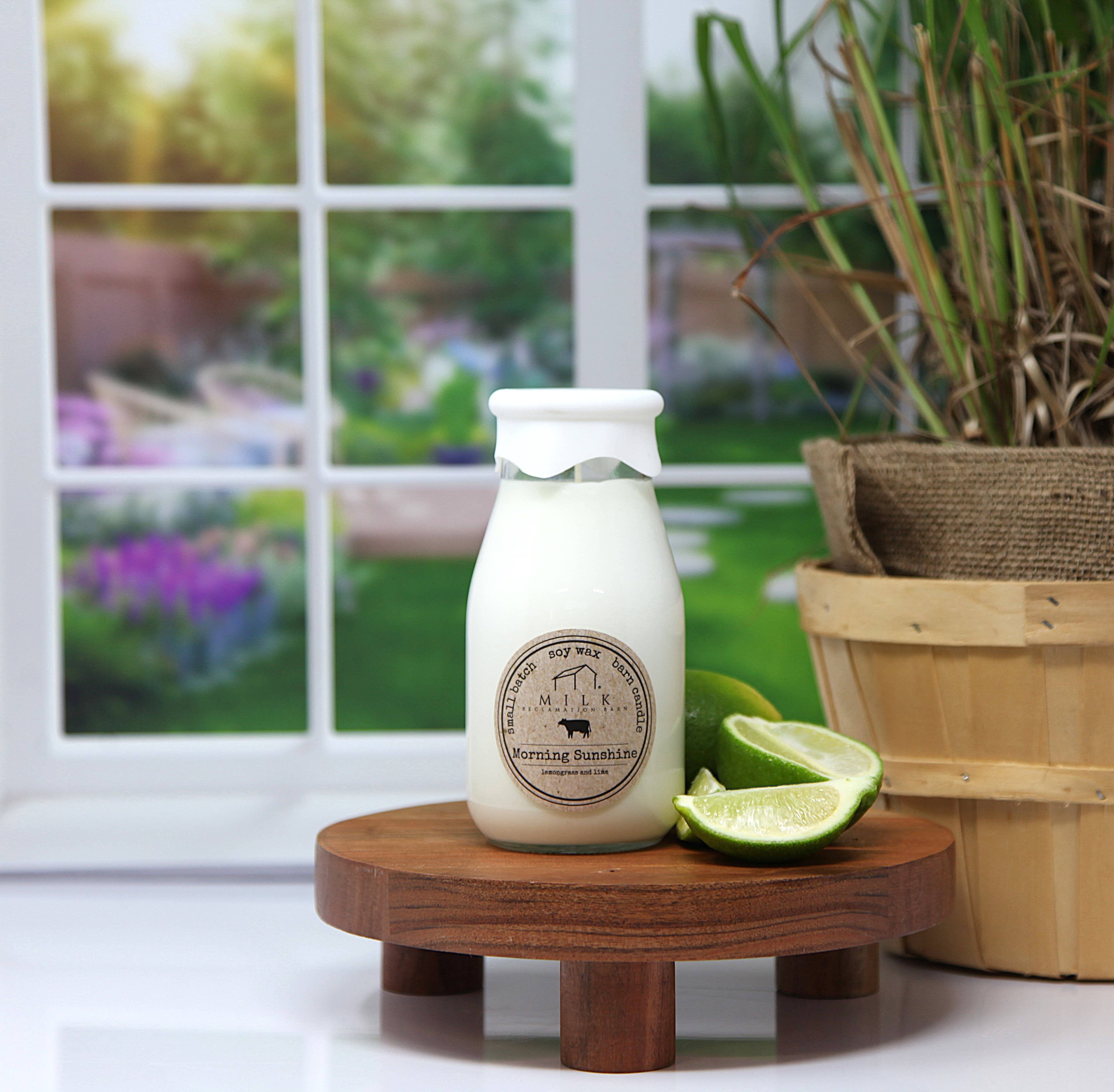Milk Bottle Candle Morning Sunshine