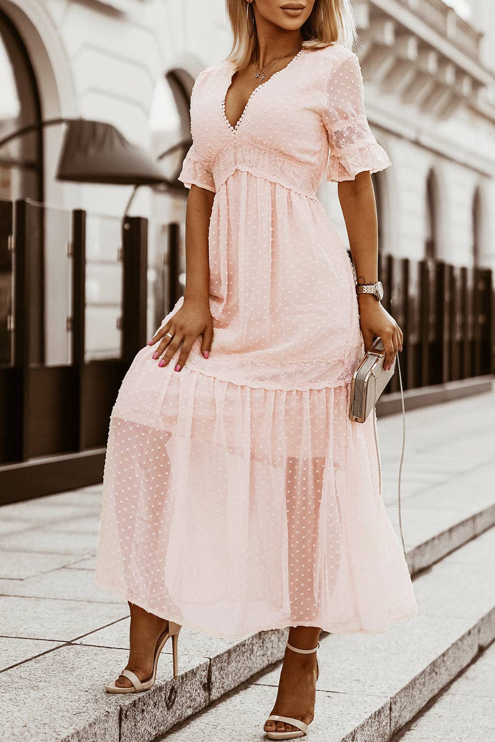 Swiss Dot Maxi Dress