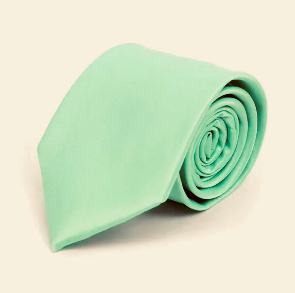 Mens Solid Satin Tie
