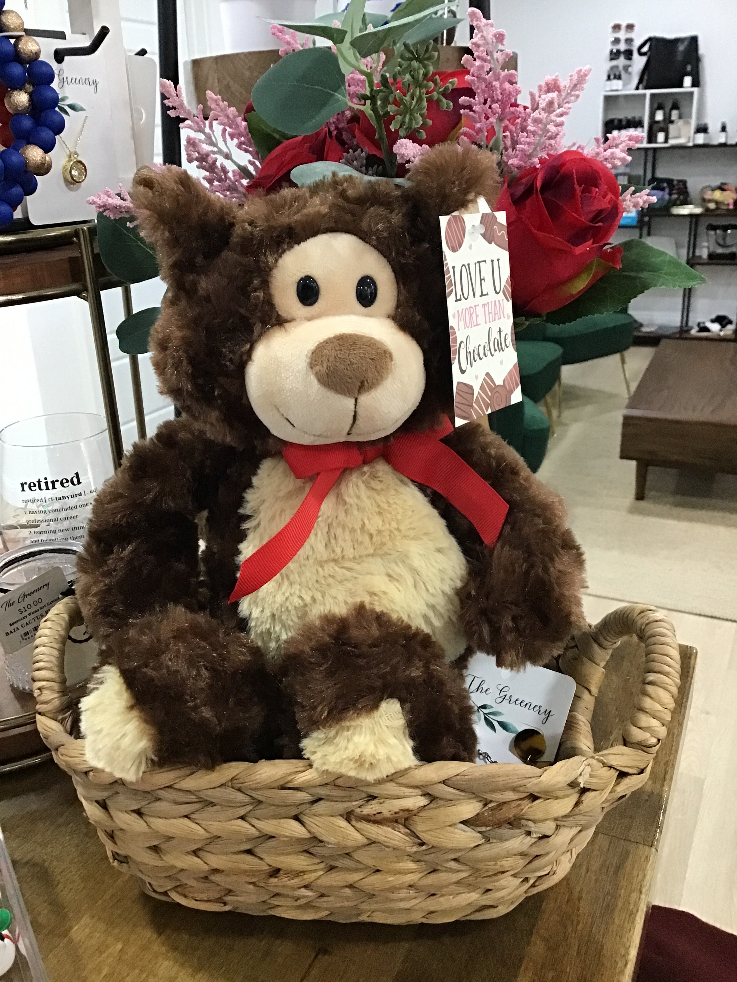 12” Luv U More Than Chocolate Bear