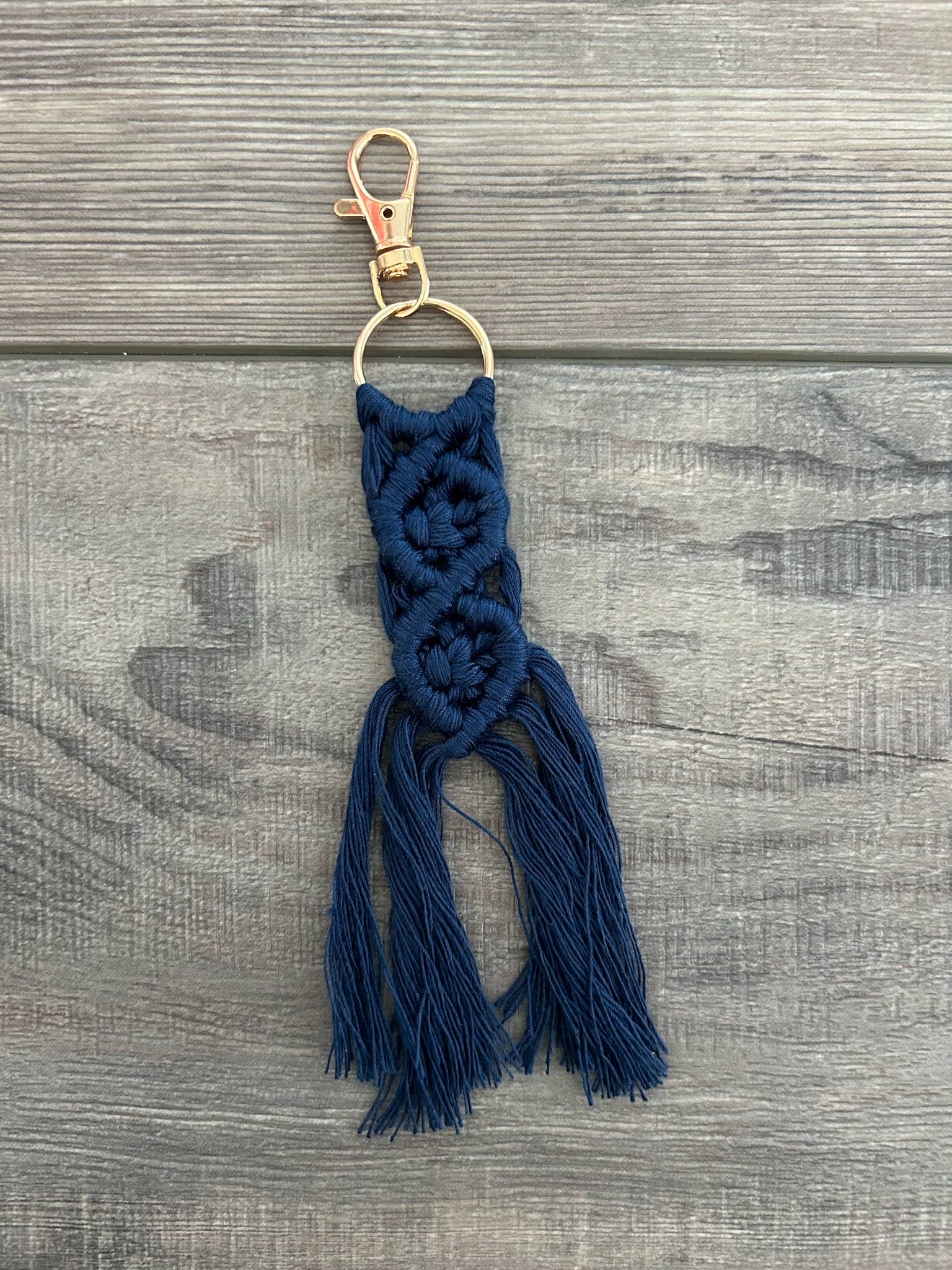 Boho Cotton Cord Macrame Keychain